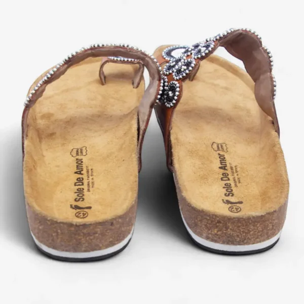 Beaded Women Cork Sandals