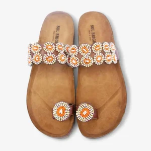 Beaded Women Cork Sandals