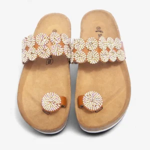Beaded Women Cork Sandals