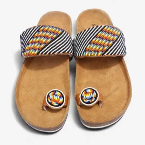 Beaded Women Cork Sandals