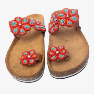 Beaded Women Cork Sandals