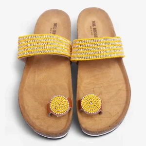 Beaded Women Cork Sandals
