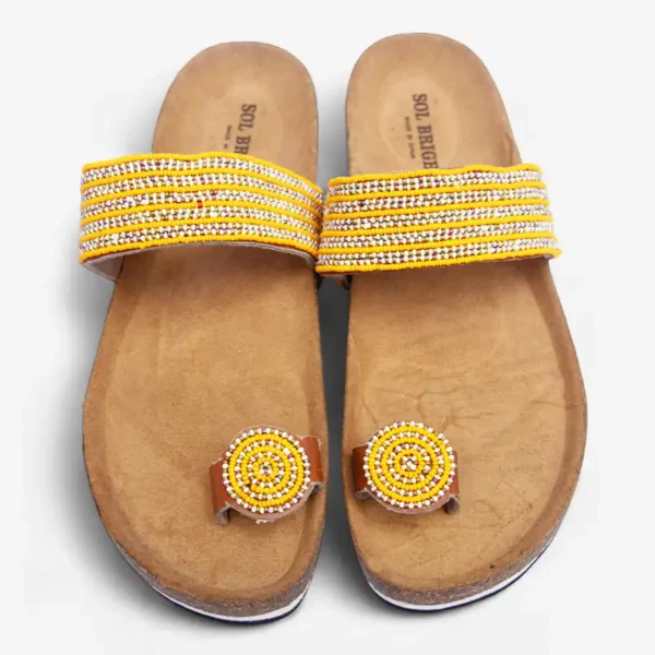 Beaded Women Cork Sandals