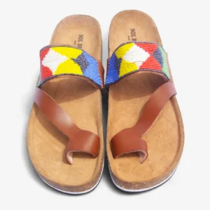 Beaded Women Cork Sandals