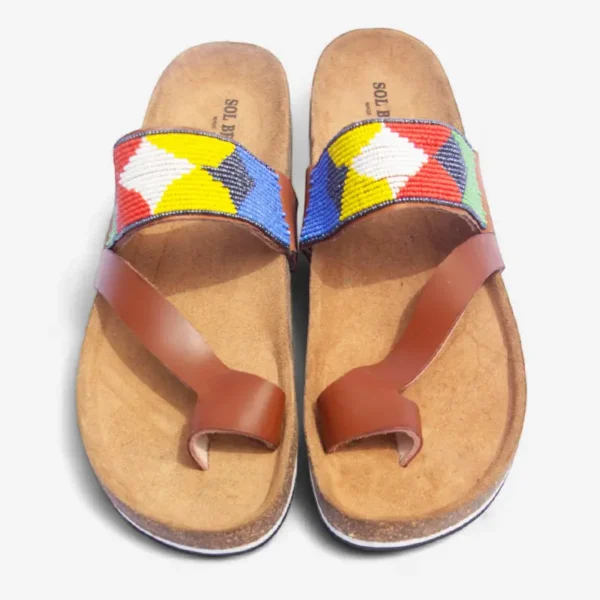 Beaded Women Cork Sandals