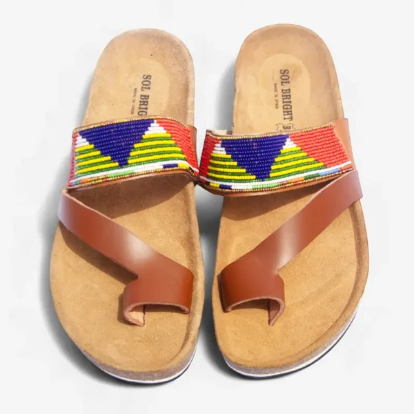 Beaded Women Cork Sandals