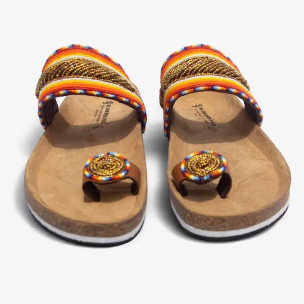 Beaded Women Cork Sandals