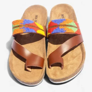 Beaded Women Cork Sandals