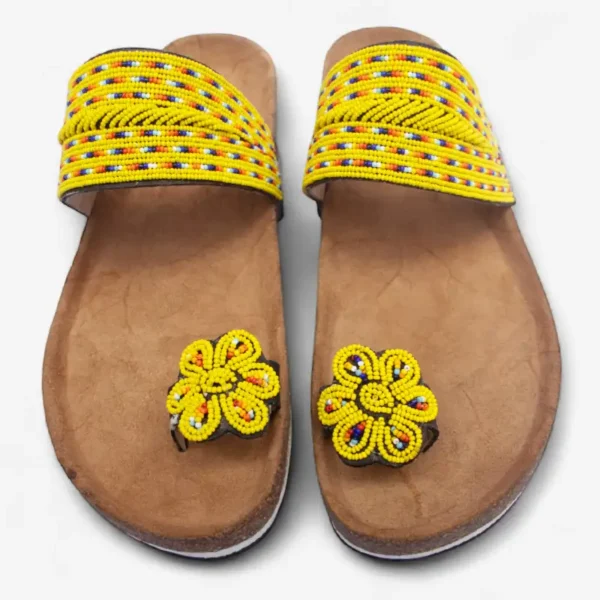 Beaded Women Cork Sandals