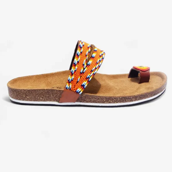 Beaded Women Cork Sandals