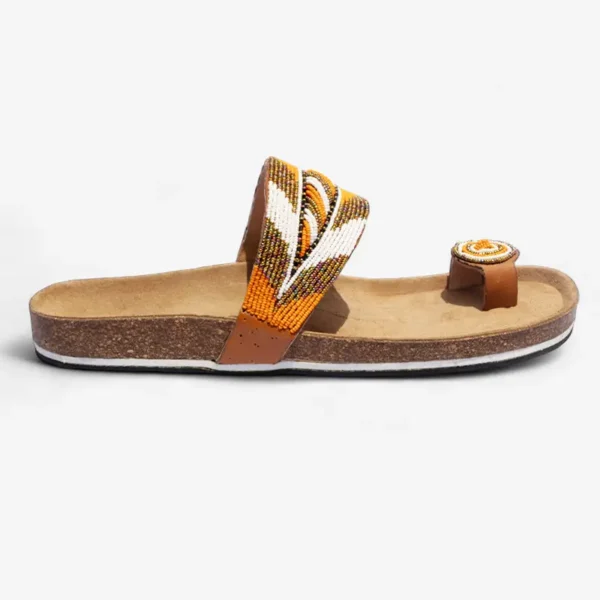 Beaded Women Cork Sandals