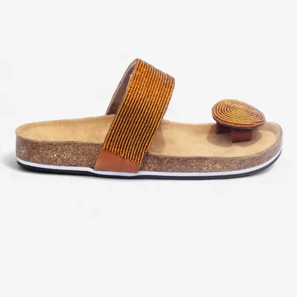 Beaded Women Cork Sandals