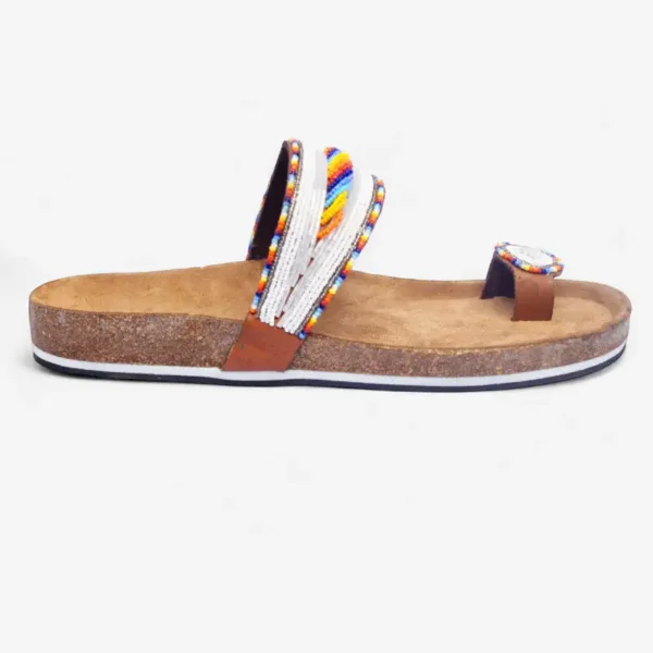 Beaded Women Cork Sandals