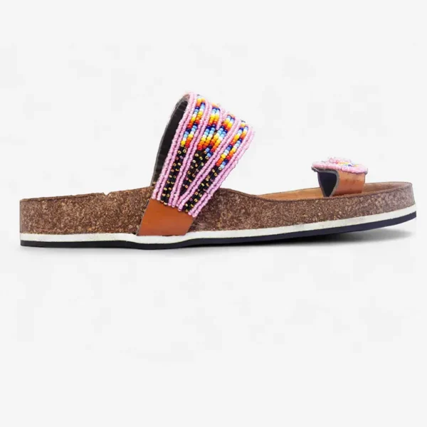 Beaded Women Cork Sandals