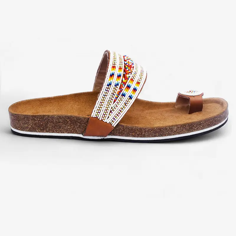 Beaded Women Cork Sandals