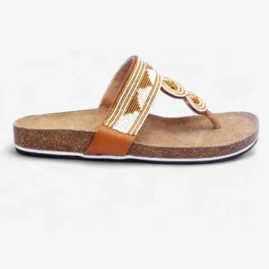 Beaded Women Cork Sandals