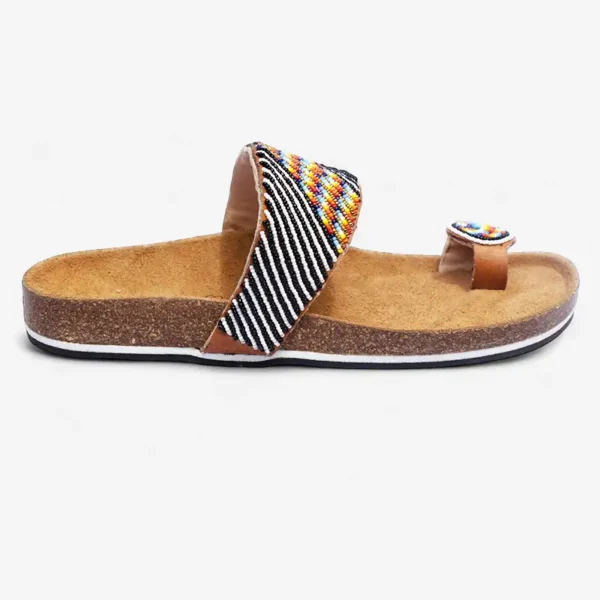 Beaded Women Cork Sandals