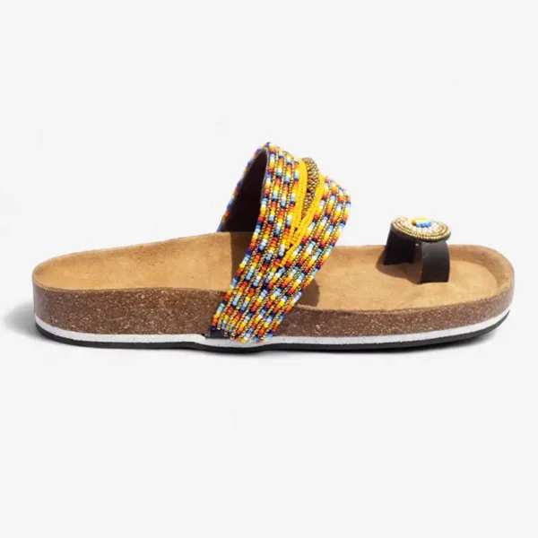 Beaded Women Cork Sandals