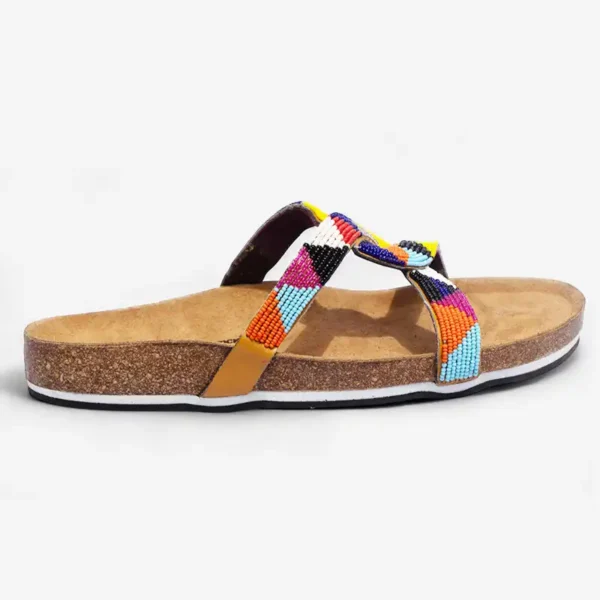 Beaded Women Cork Sandals