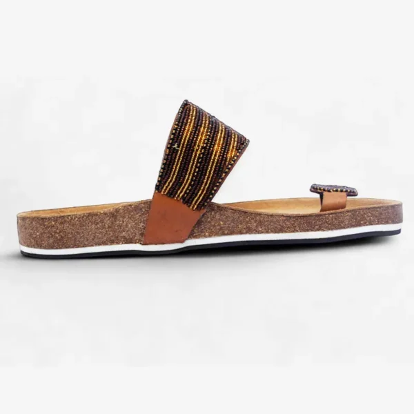 Beaded Women Cork Sandals