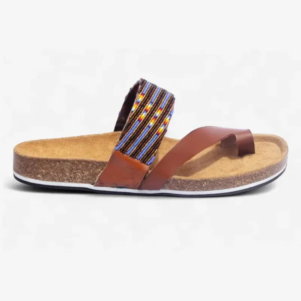 Beaded Women Cork Sandals