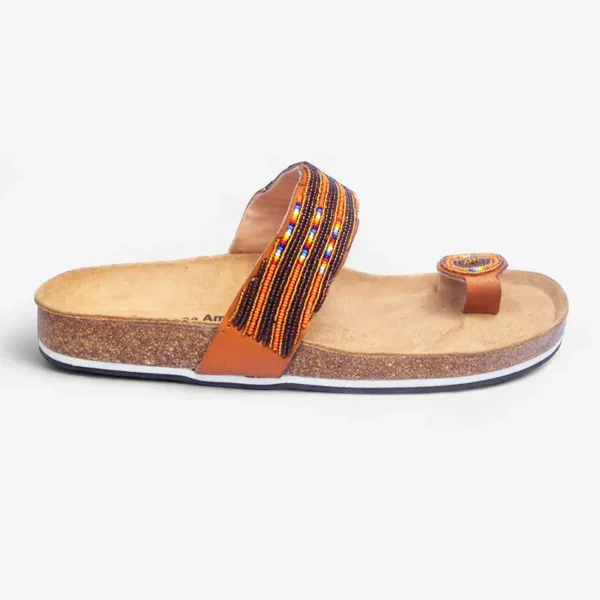 Beaded Women Cork Sandals