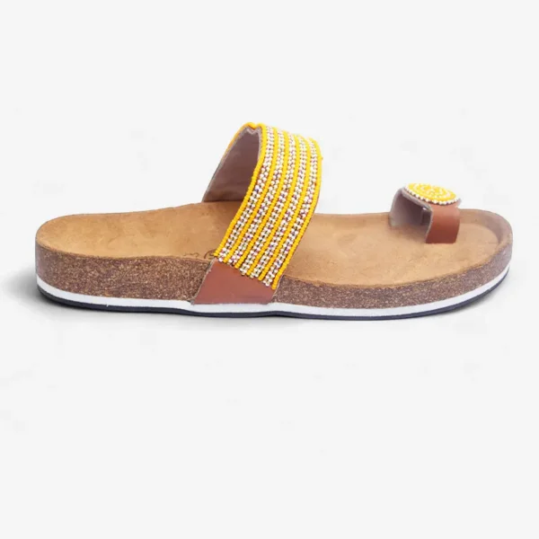 Beaded Women Cork Sandals