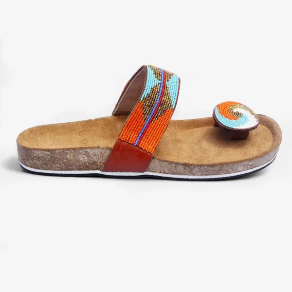 Beaded Women Cork Sandals