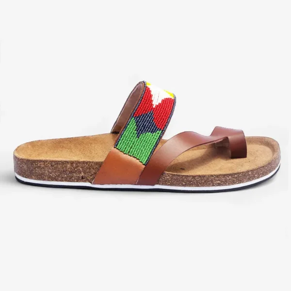 Beaded Women Cork Sandals