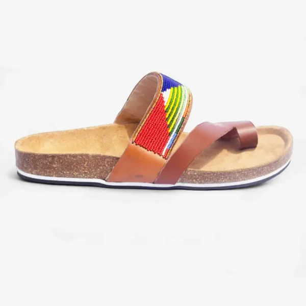 Beaded Women Cork Sandals