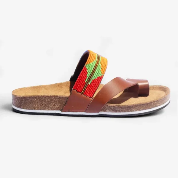 Beaded Women Cork Sandals