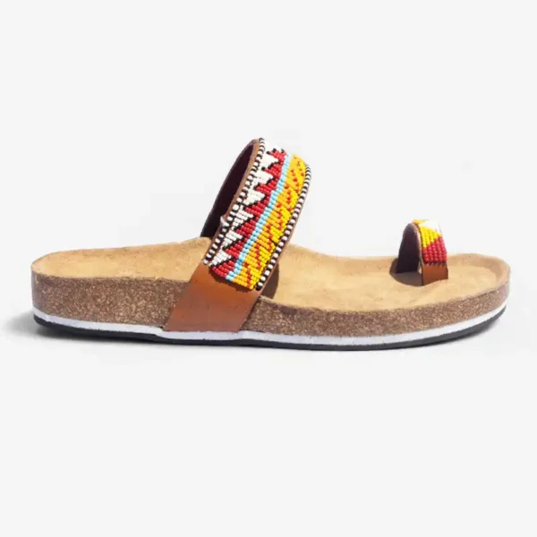 Beaded Women Cork Sandals