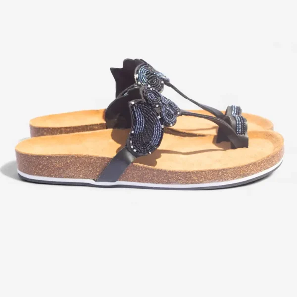 Beaded Women Cork Sandals