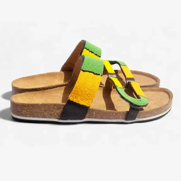 Beaded Women Cork Sandals
