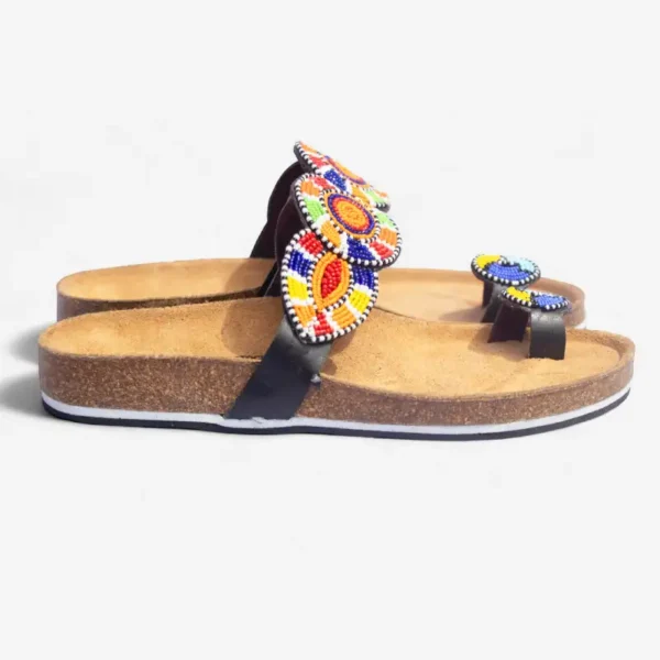 Beaded Women Cork Sandals