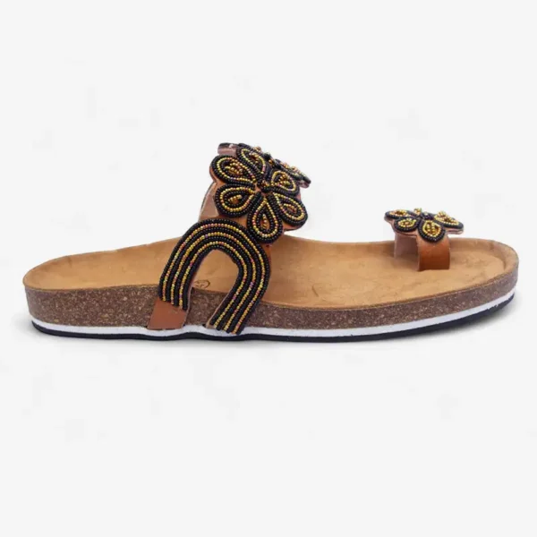 Beaded Women Cork Sandals