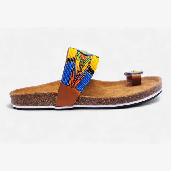 Beaded Women Cork Sandals