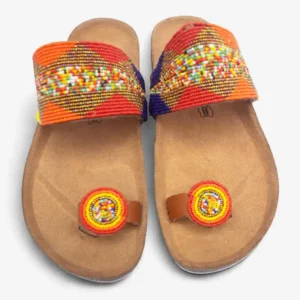 Beaded Women Cork Sandals