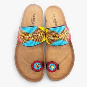 Beaded Women Cork Sandals