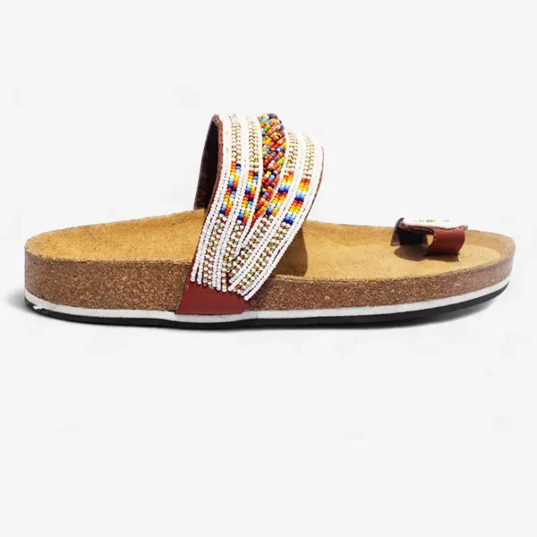 Beaded Women Cork Sandals