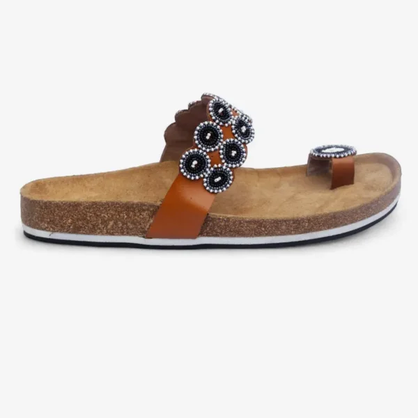 Beaded Women Cork Sandals