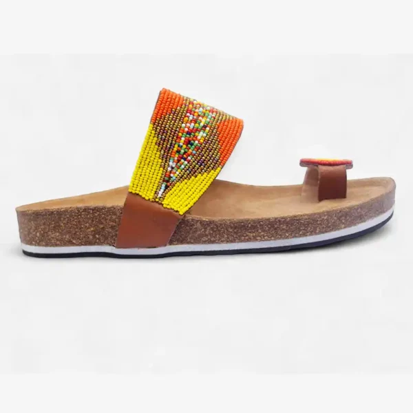 Beaded Women Cork Sandals