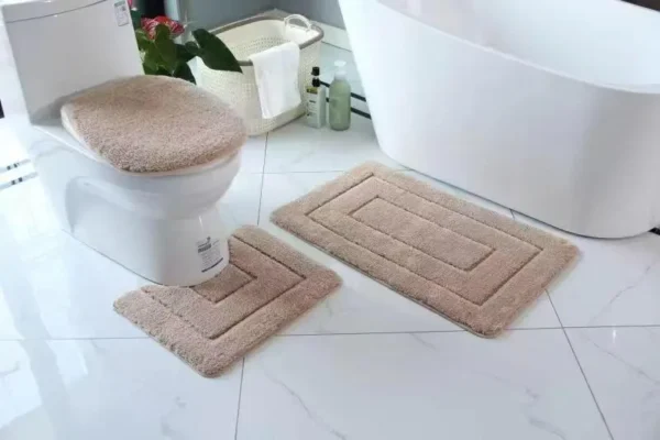 3-Piece Flocking Microfiber Toilet Set