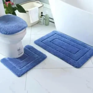3-Piece Flocking Microfiber Toilet Set