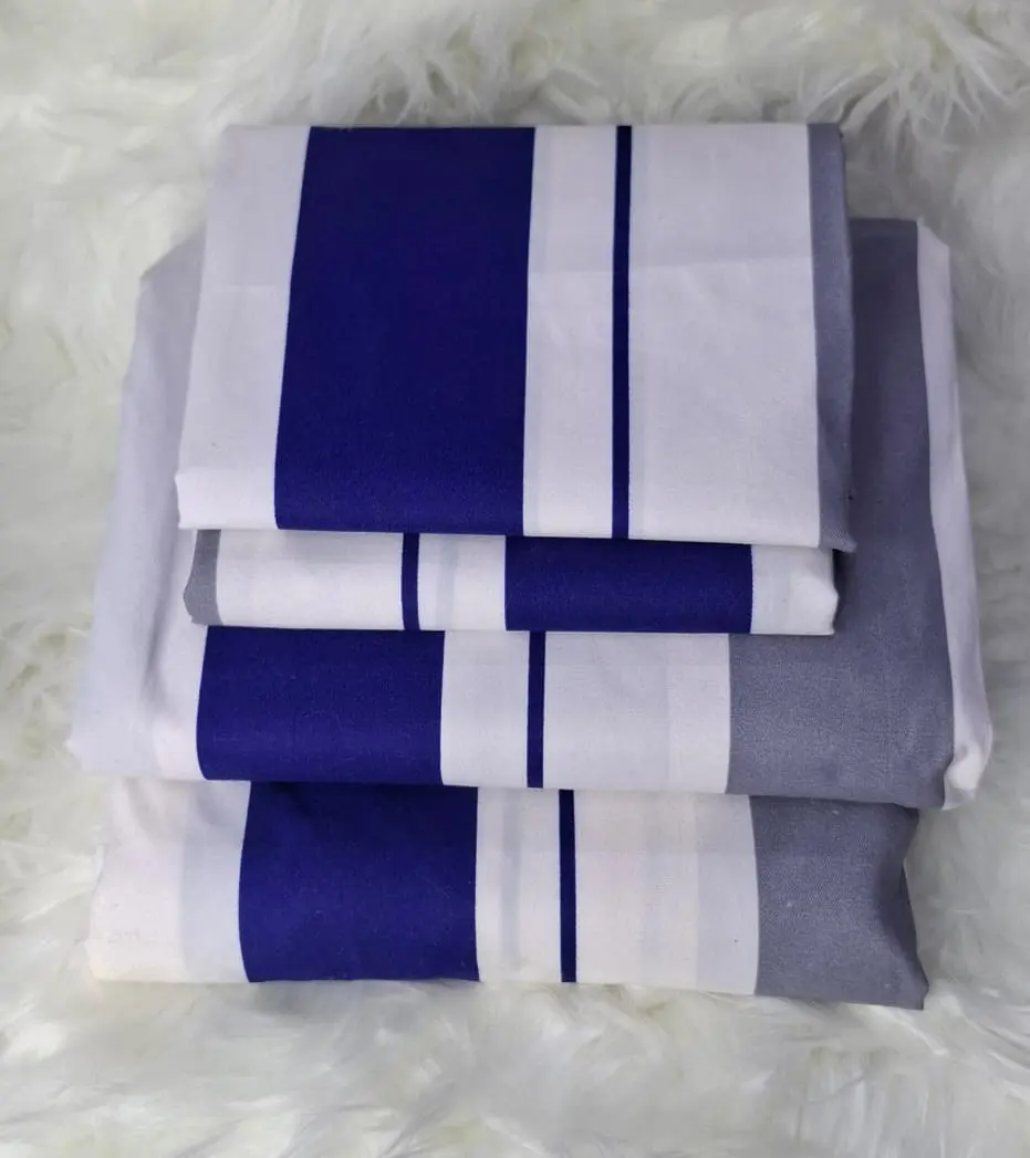 Both Sides Printed 4-Piece Cotton Bedsheet Set