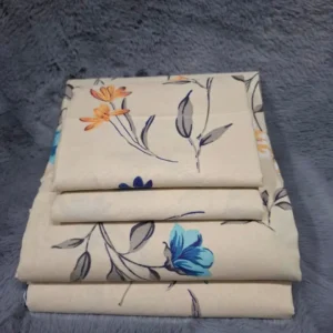 Both Sides Printed 4-Piece Cotton Bedsheet Set