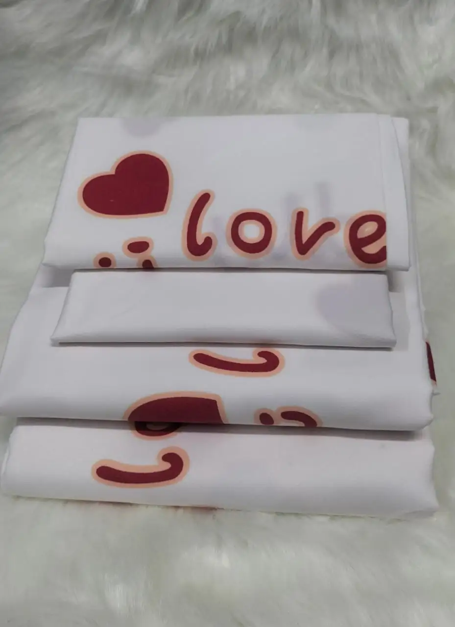 Both Sides Printed 4-Piece Cotton Bedsheet Set