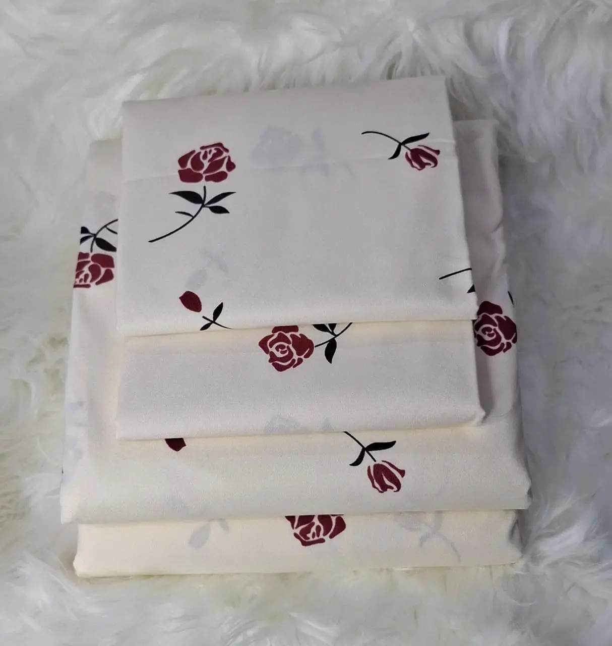 Both Sides Printed 4-Piece Cotton Bedsheet Set