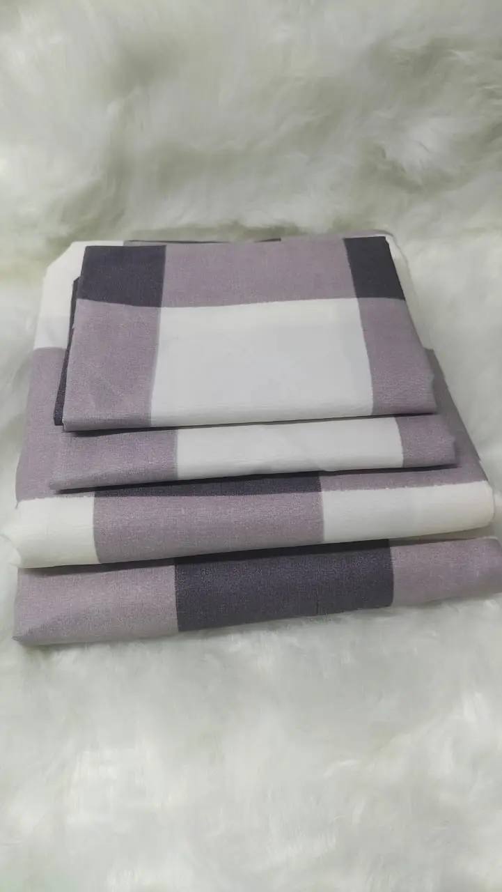 Both Sides Printed 4-Piece Cotton Bedsheet Set