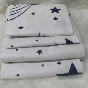 Both Sides Printed 4-Piece Cotton Bedsheet Set